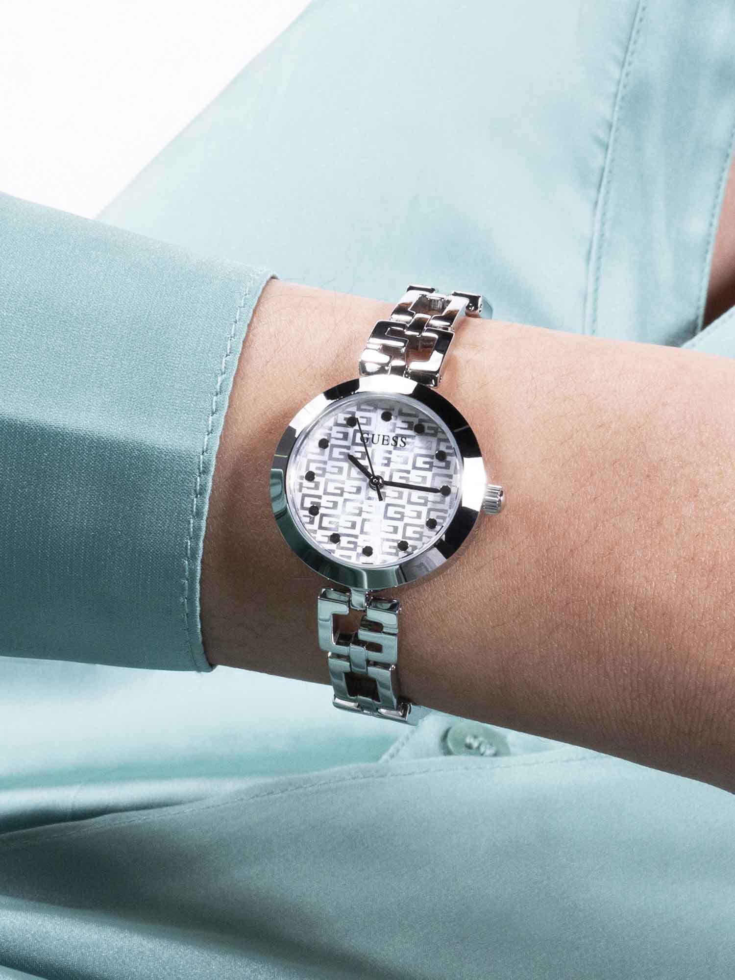 Guess ladies silver watches discount