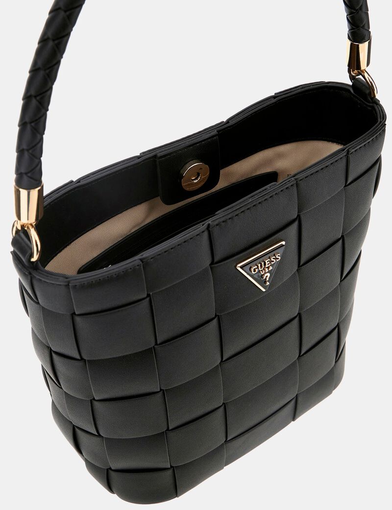 Maylee Woven Mini Bucket Bag