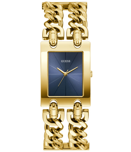 Ladies Yellow Gold Tone Rectangle Analog Watch