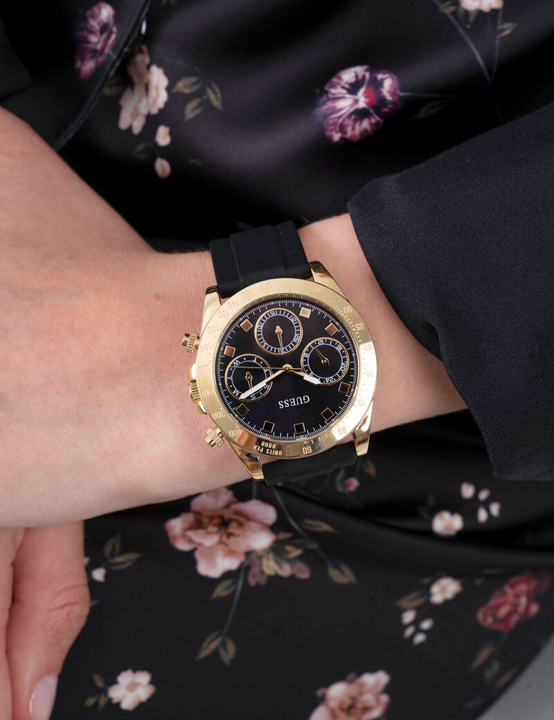 Black And Gold Chrograph Watch
