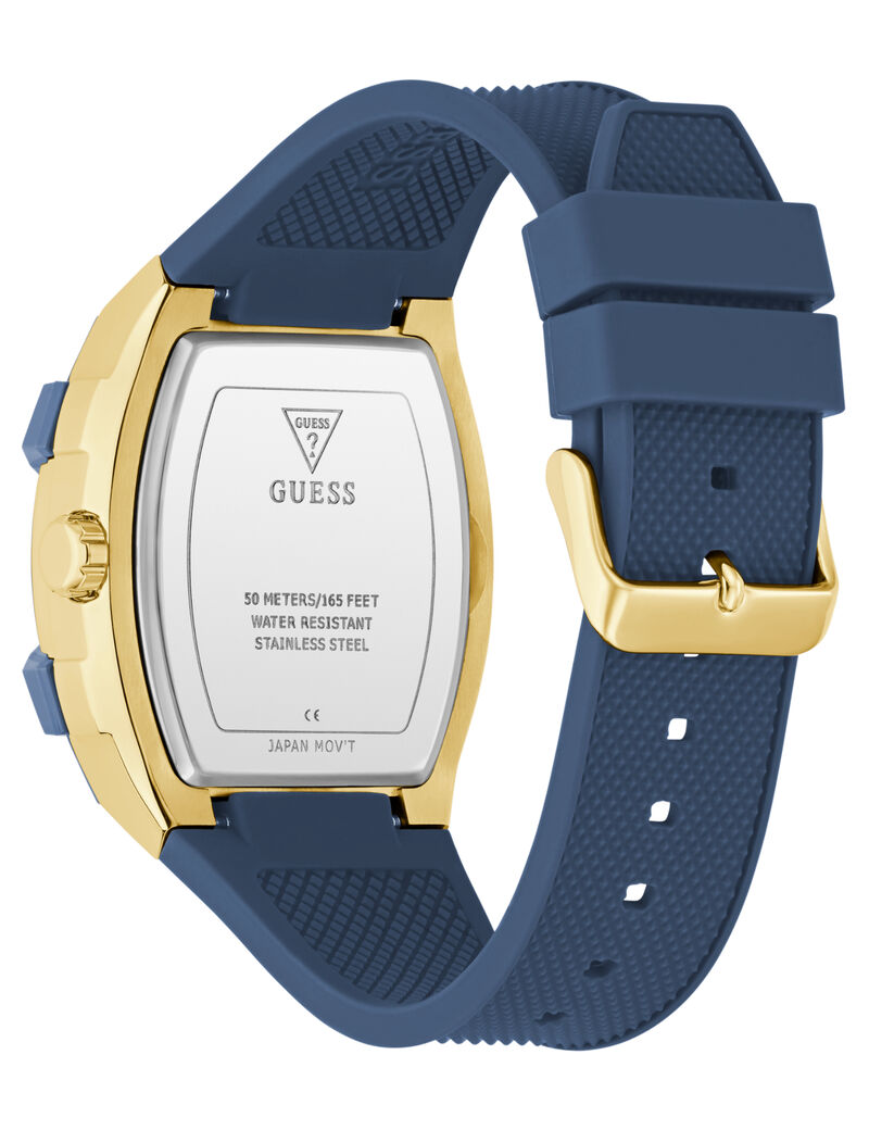 Shop GUESS Mens Color Rectangle Analog Watch, Blue | GUESS UAE