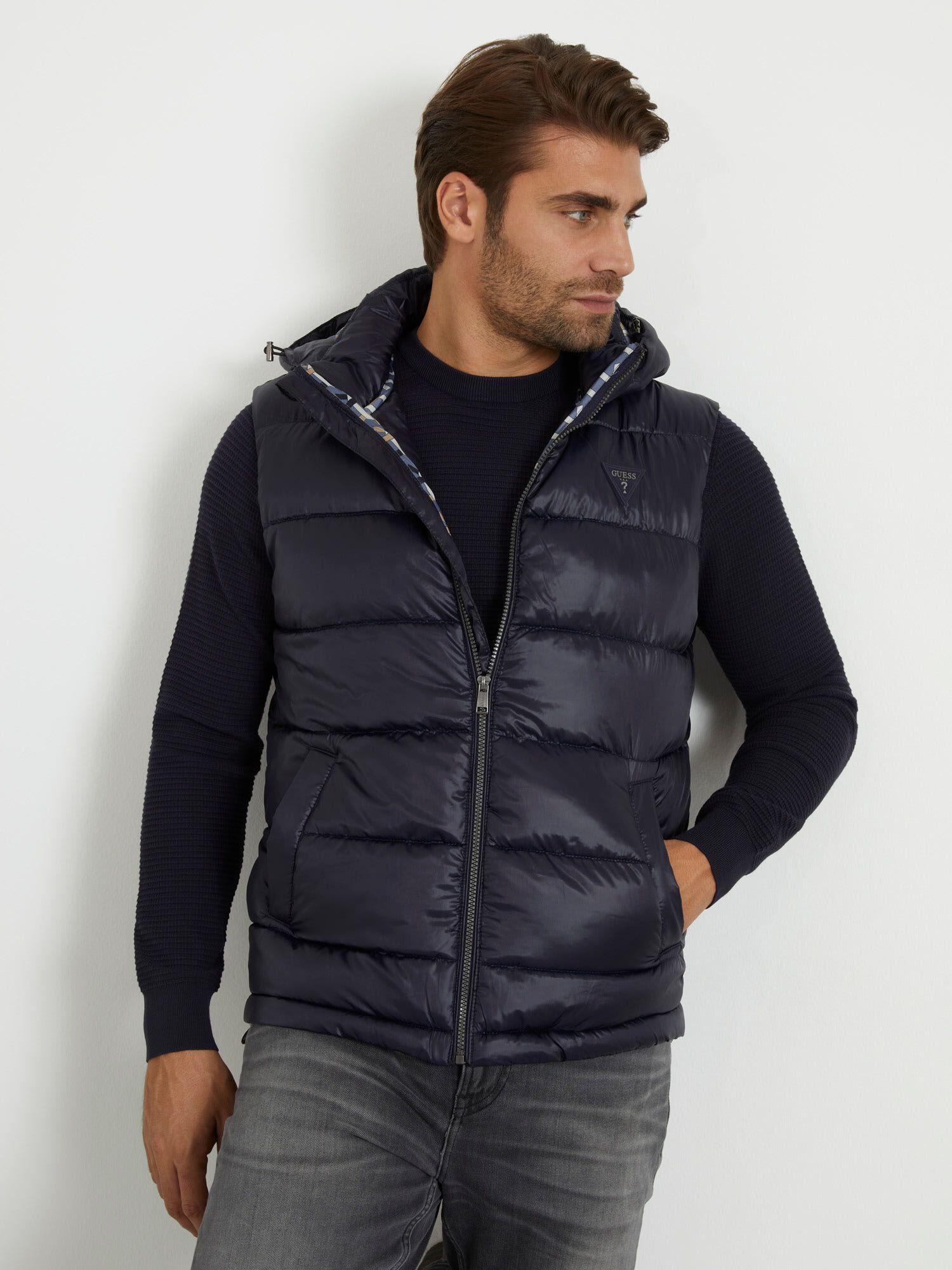 Guess gray jacket top