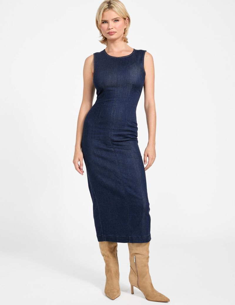 Lyocell blend midi dress