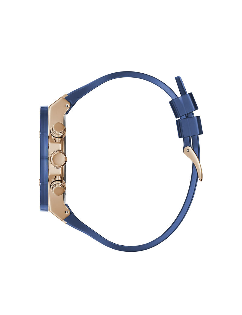 Blue And Rose Gold Multifunction Watch