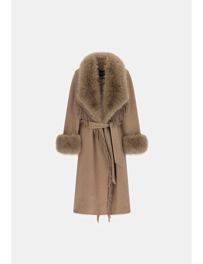 جيس marciano fringed coat