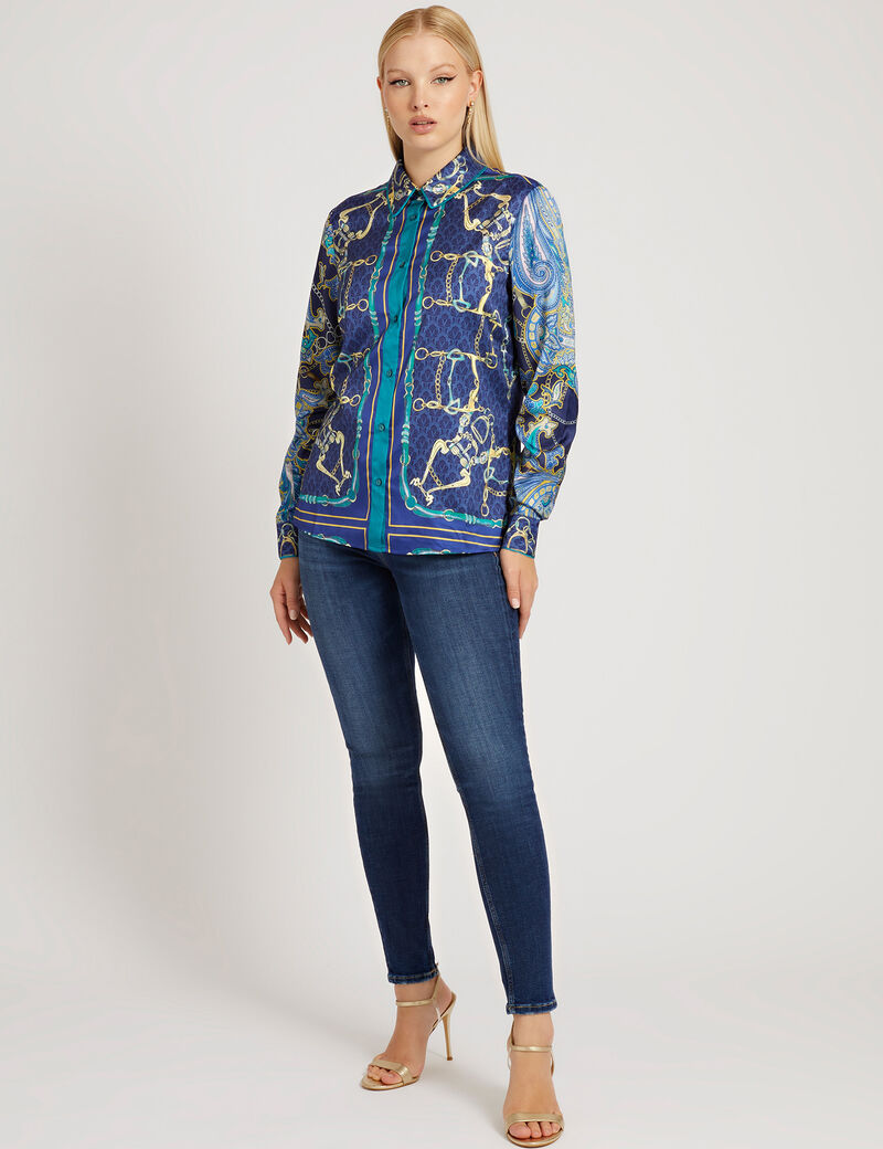 قميص من الحرير بطبعات