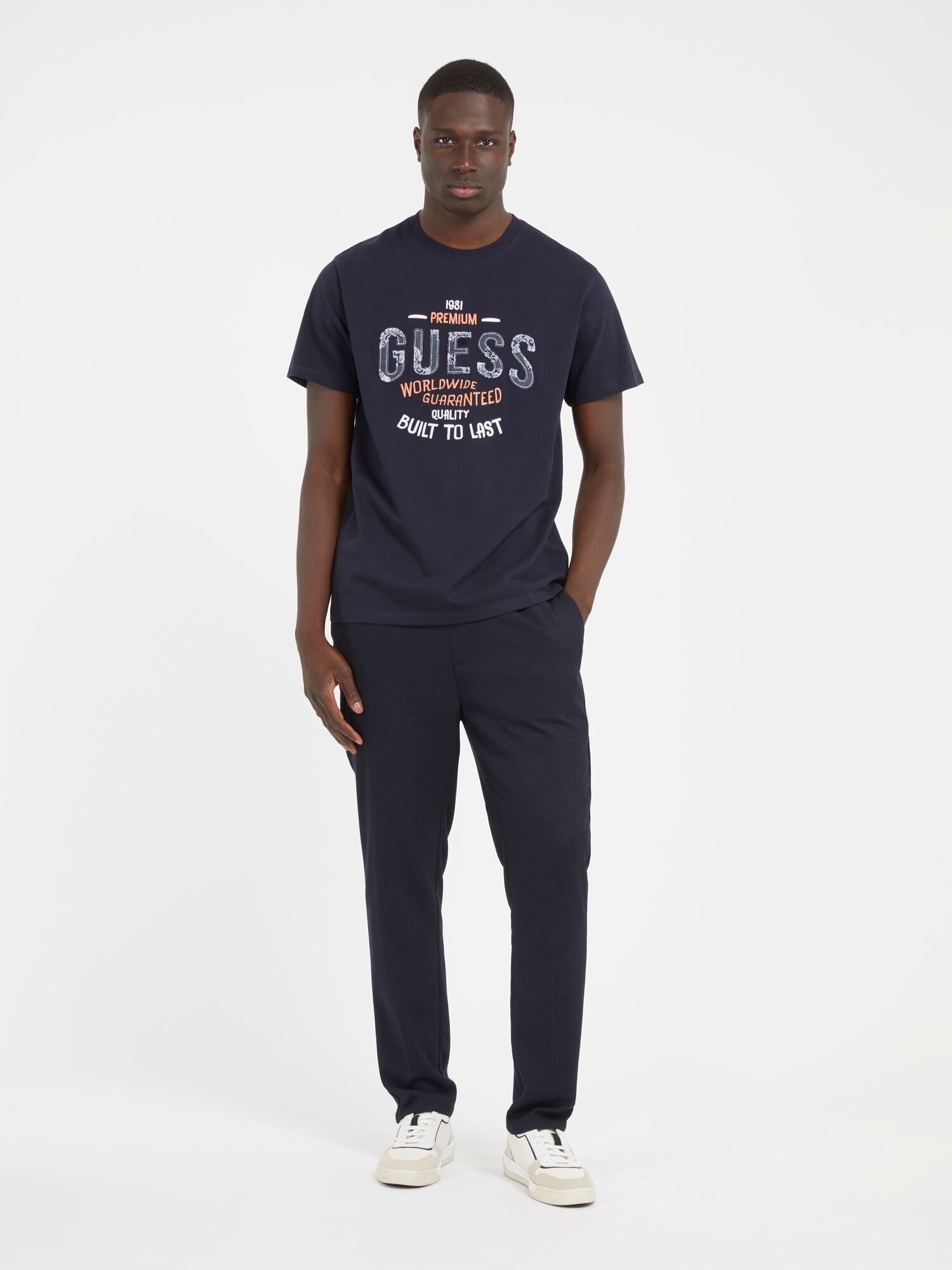 Shop GUESS Online Embroidered Logo T Shirt