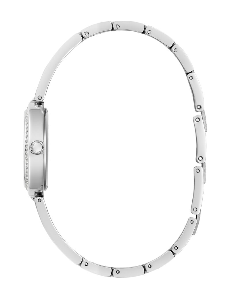 Ladies Silver Tone Round Analog Watch