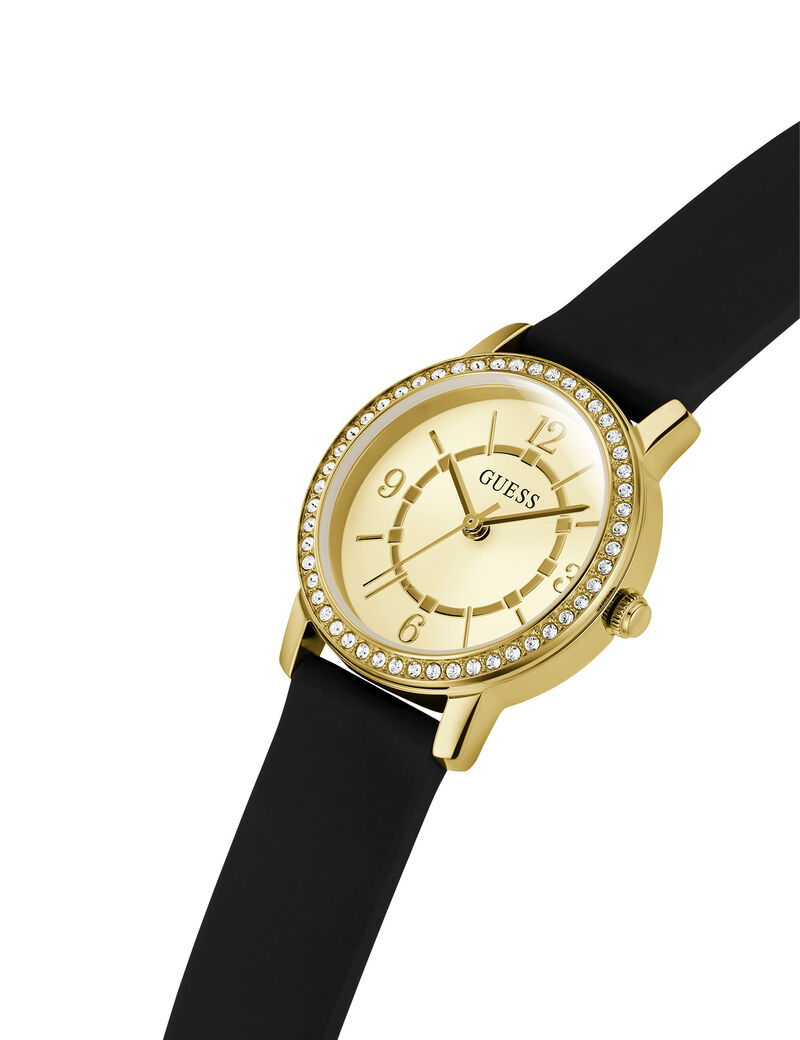 Black Gold Tone Analog Watch