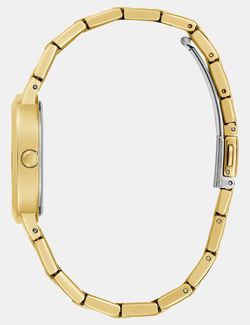 Analogue watch with woven glitter-look detail