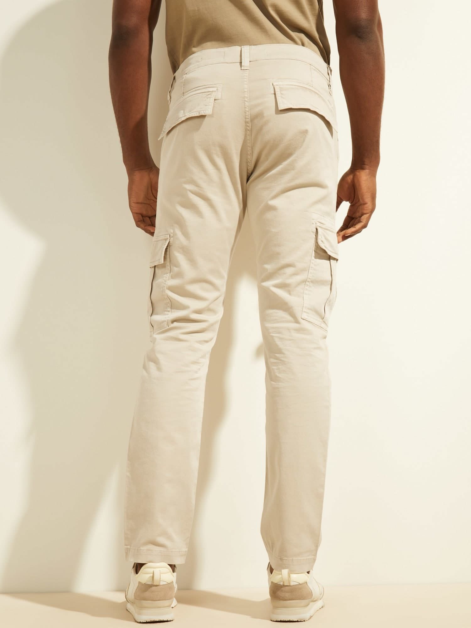 Pantalon Slim Cargo Guess Homme - Taille 38, Beige, 100% Coton - Neuf Avec Étiquettes