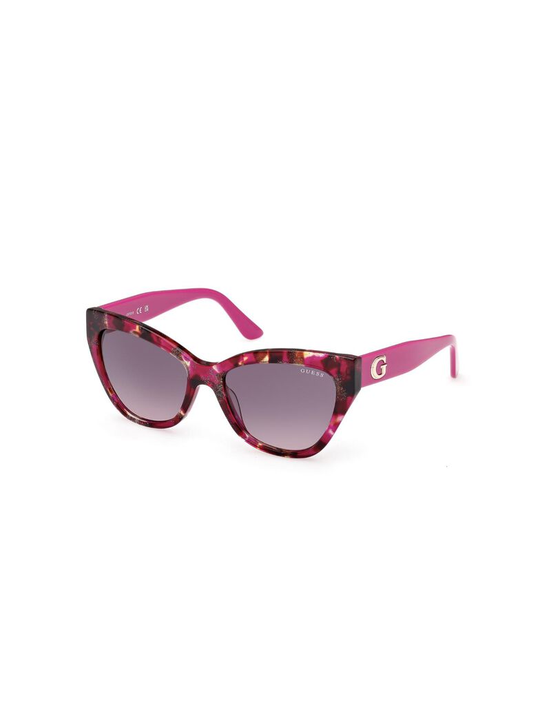 Square purple gradient smoke sunglasses