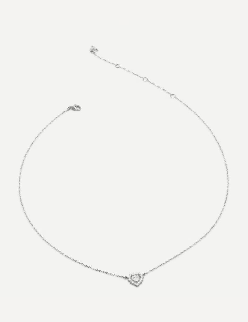 guess 16 18 jardin heart necklace