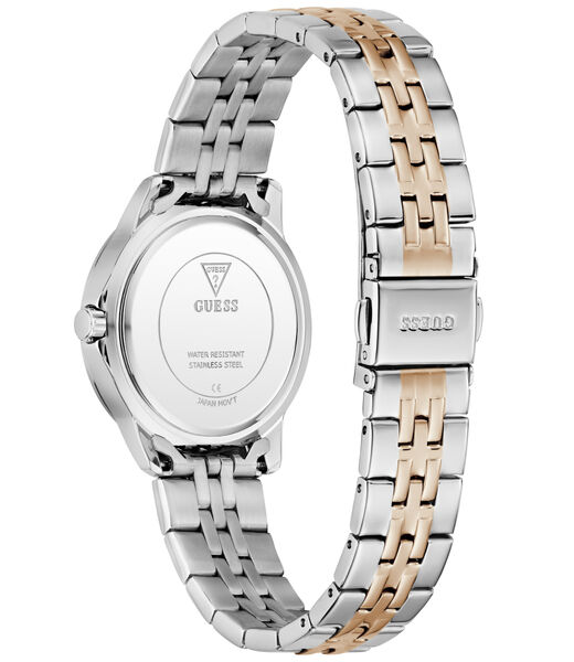 Ladies 2T Silver/Rose Gold Tone Round Analog Watch