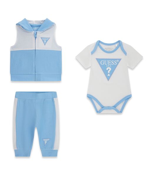 SET HOODED VEST+SS BODY+PANTS