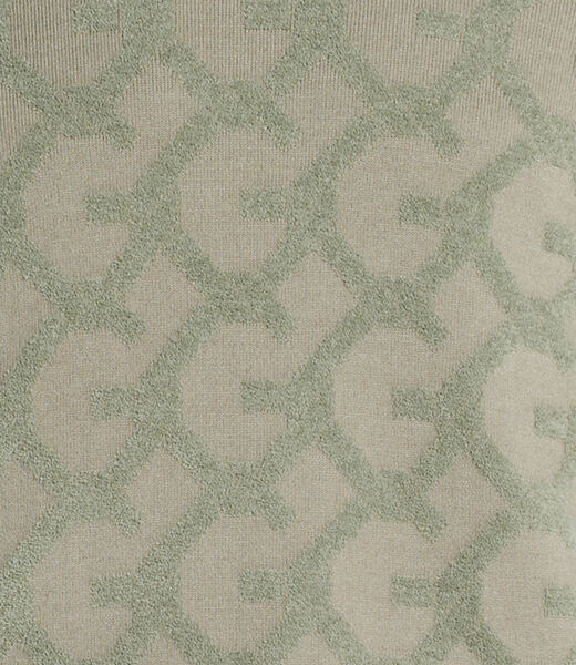 Embossed jacquard logo sweater