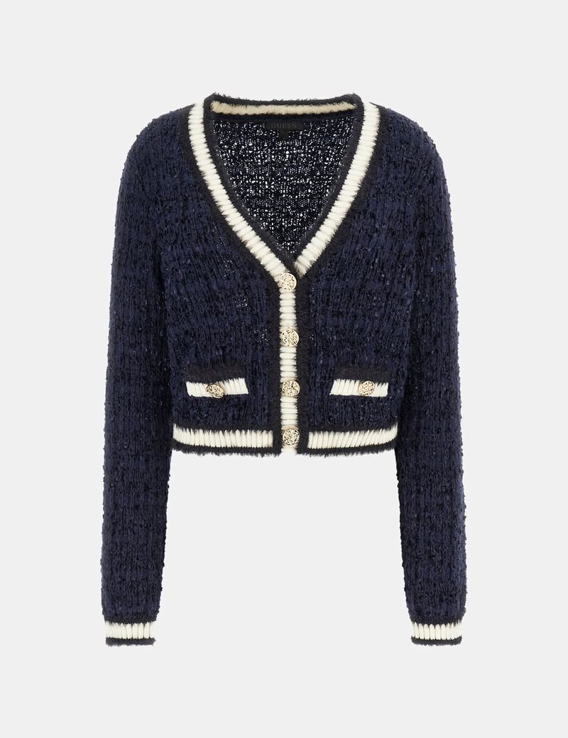 Textured knit cardigan