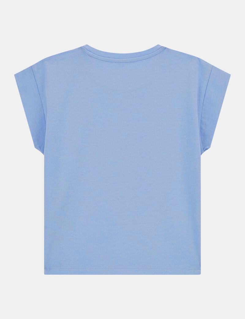 Rhinestones GJ logo stretch t-shirt