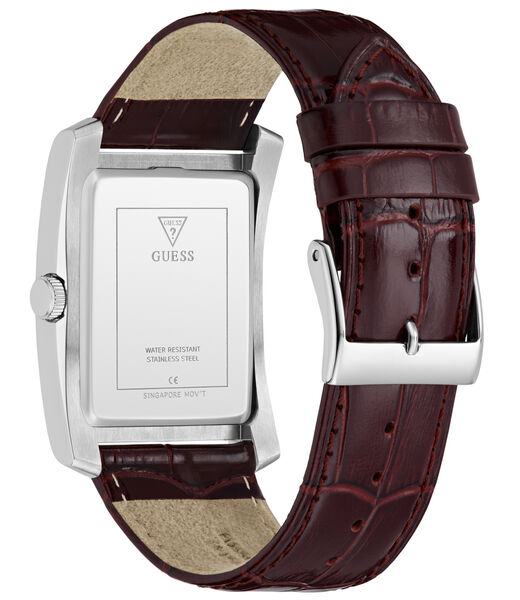 Mens Bronze/Brown/Rose Gold Tone Rectangle Analog Watch