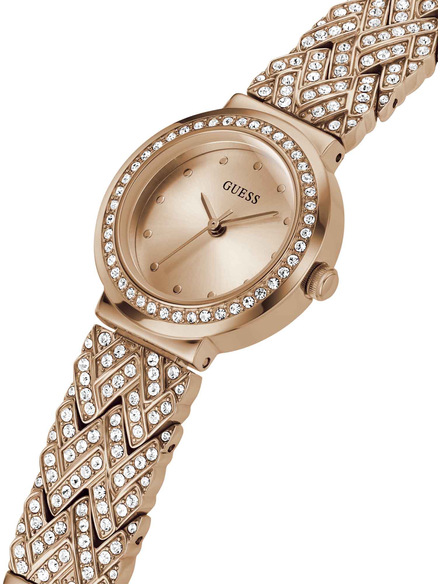 Rose gold top guess watch