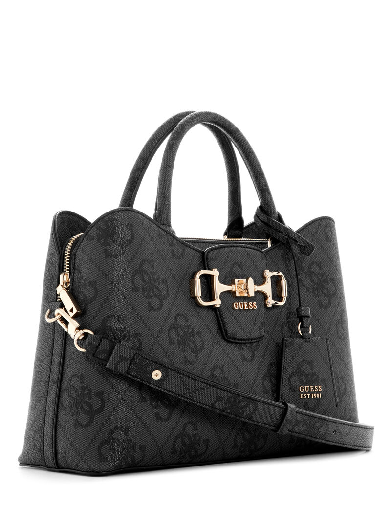 guess janie logo girlfriend satchel bag