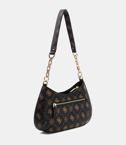 CARRIE LOGO TOP ZIP SHOULDER BAG