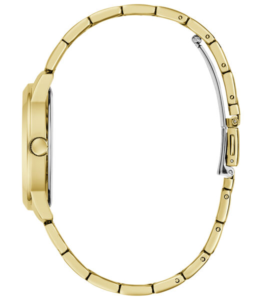 Ladies Yellow Gold Tone Round Analog Watch