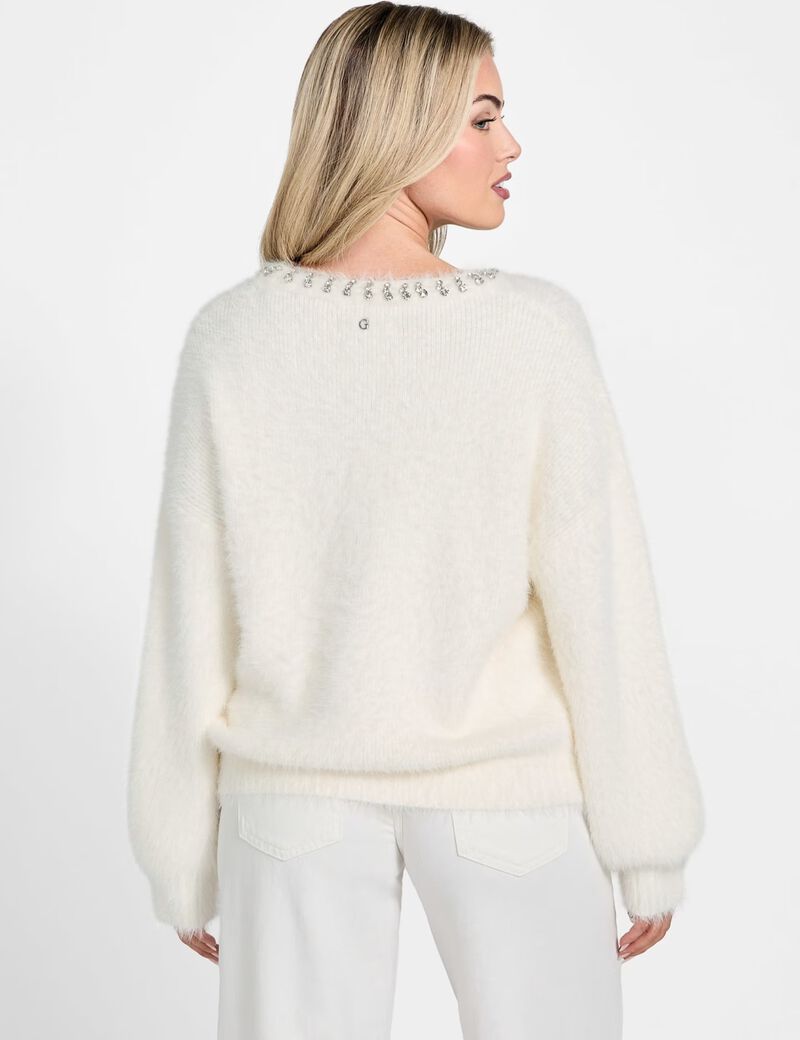 Fuzzy knit sweater