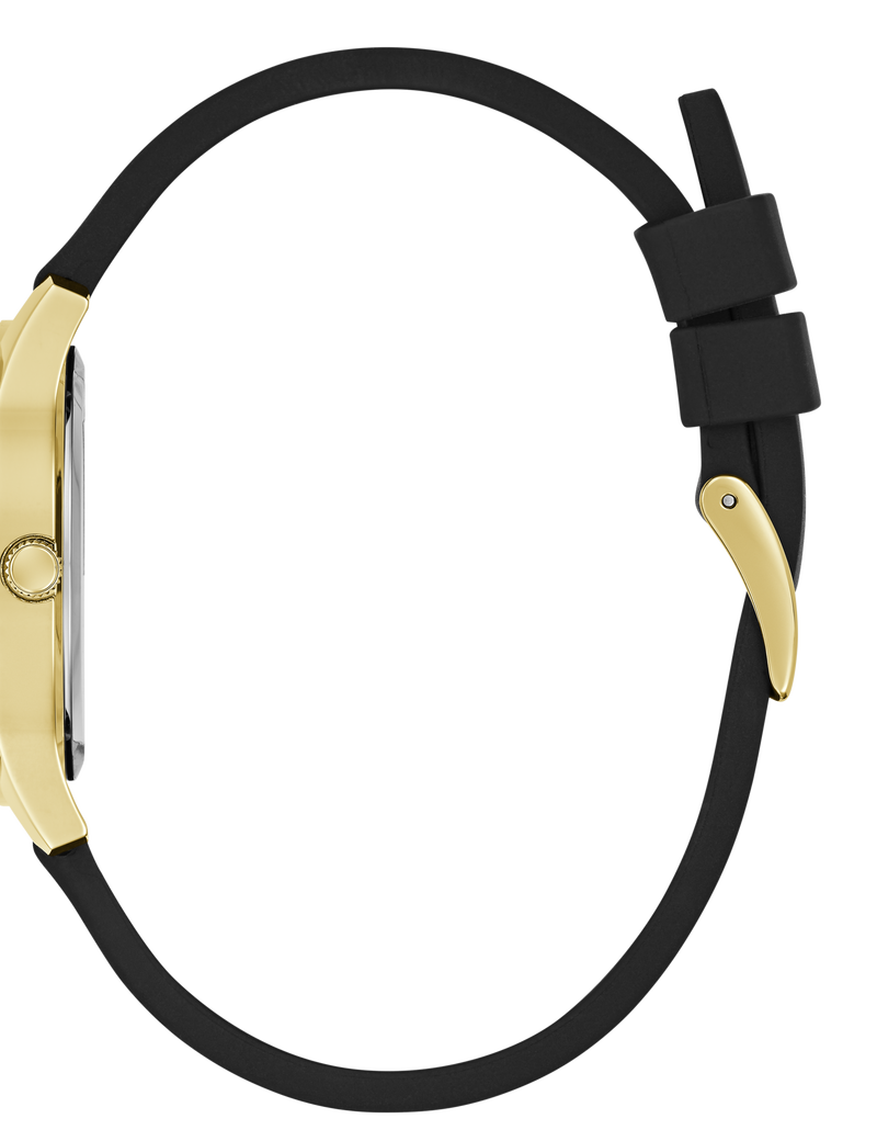 Ladies Black Gold Tone Analog Watch