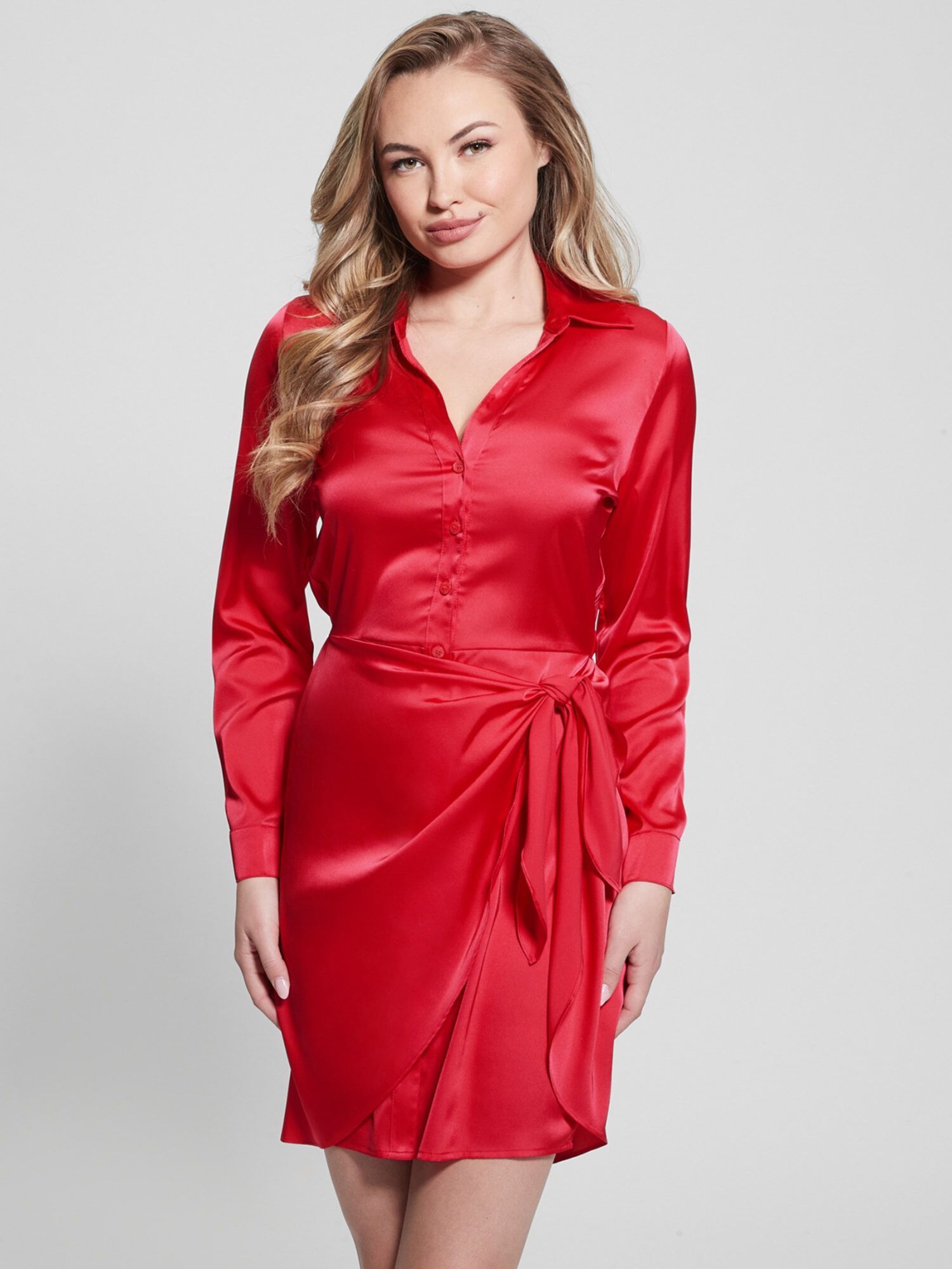 Guess satin dress deals