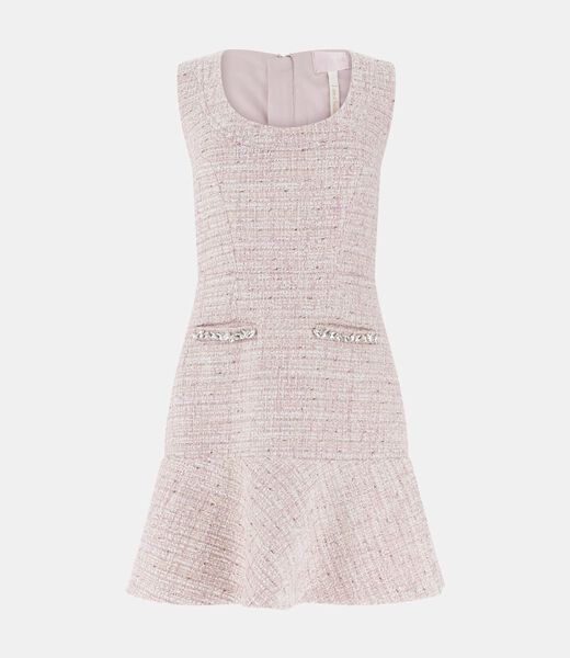 Wool-blend tweed dress