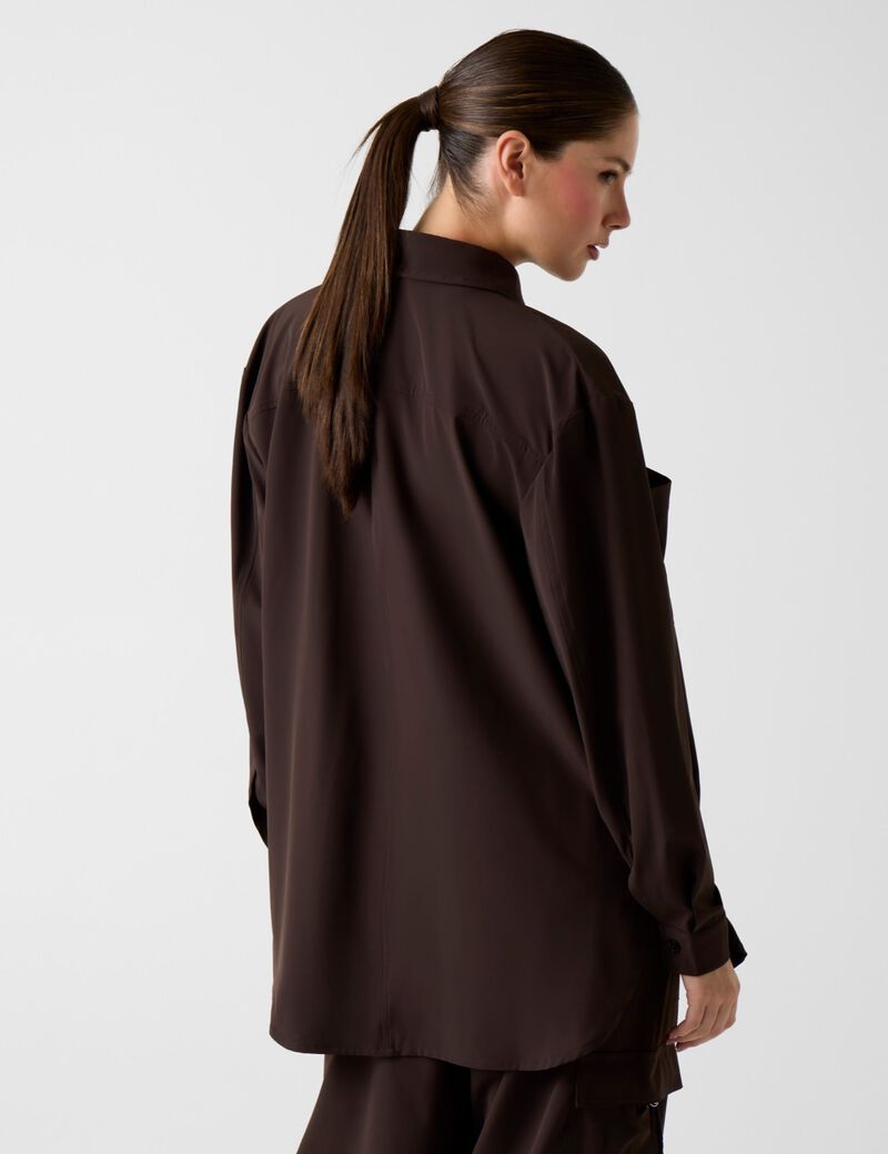 Long sleeves shacket