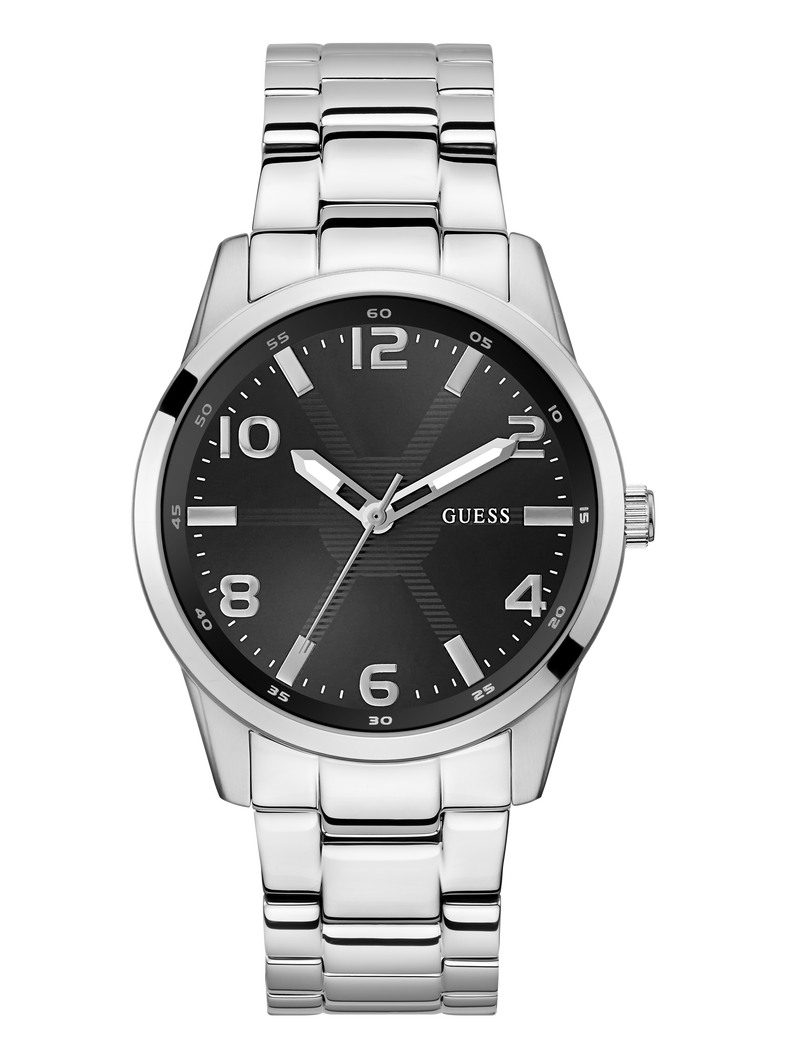 Mens Silver Tone Analog Watch