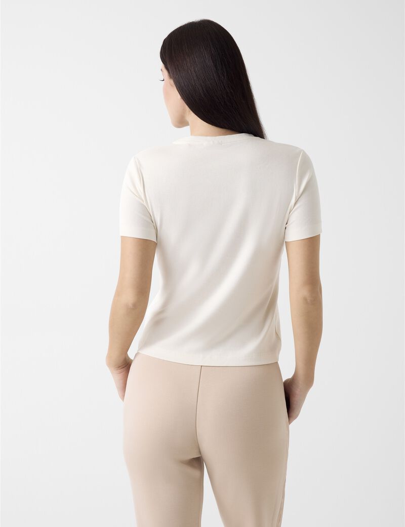 Triangle logo stretch t-shirt