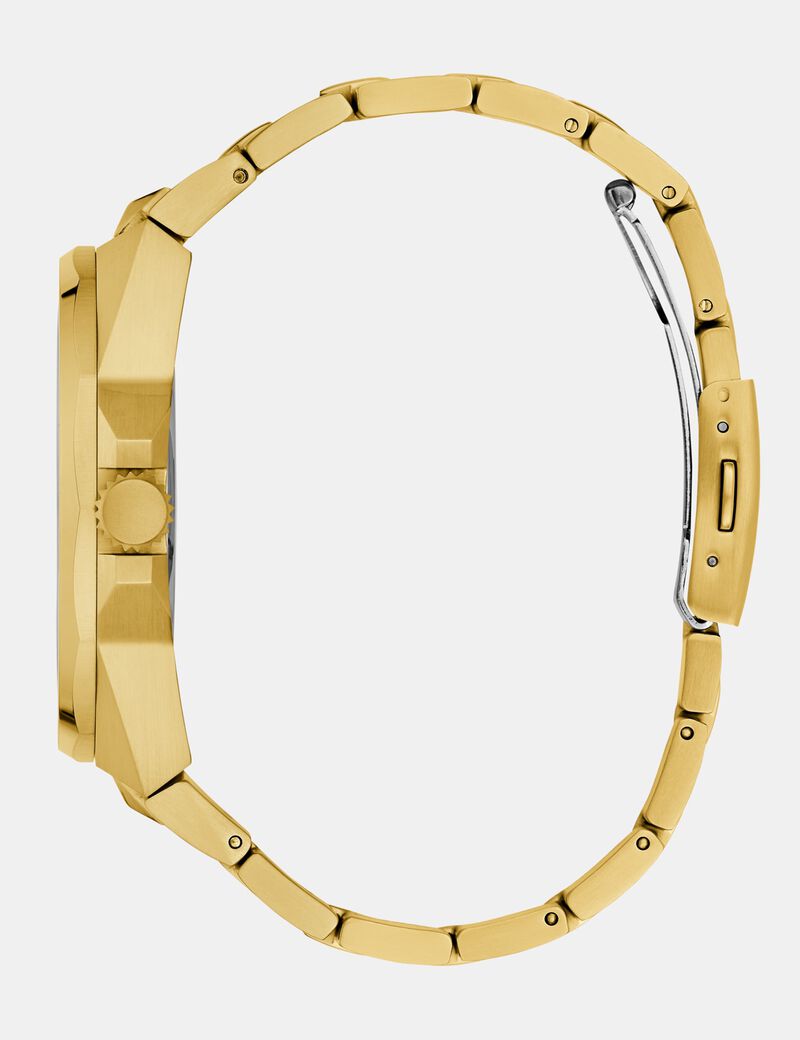 Mens Gold Tone Multi-function Watch