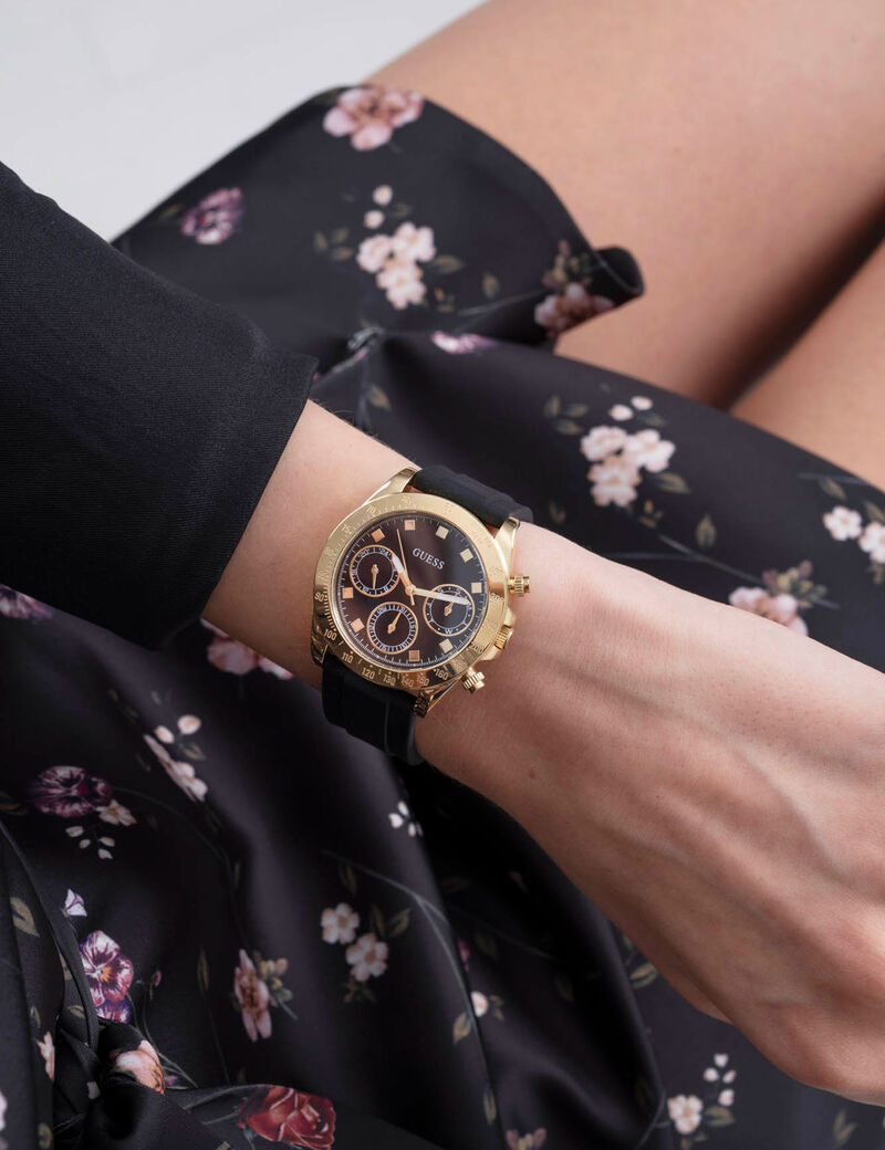 Black And Gold Chrograph Watch