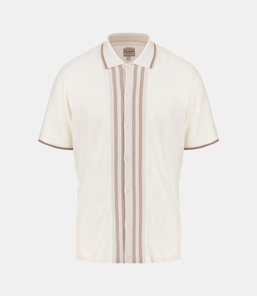 Button-front polo sweater