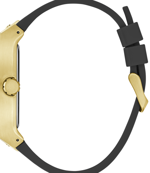 Mens Black Gold Tone Multi-function Watch