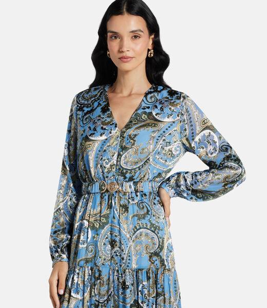 CLARISSE BELTED LONG DRESS