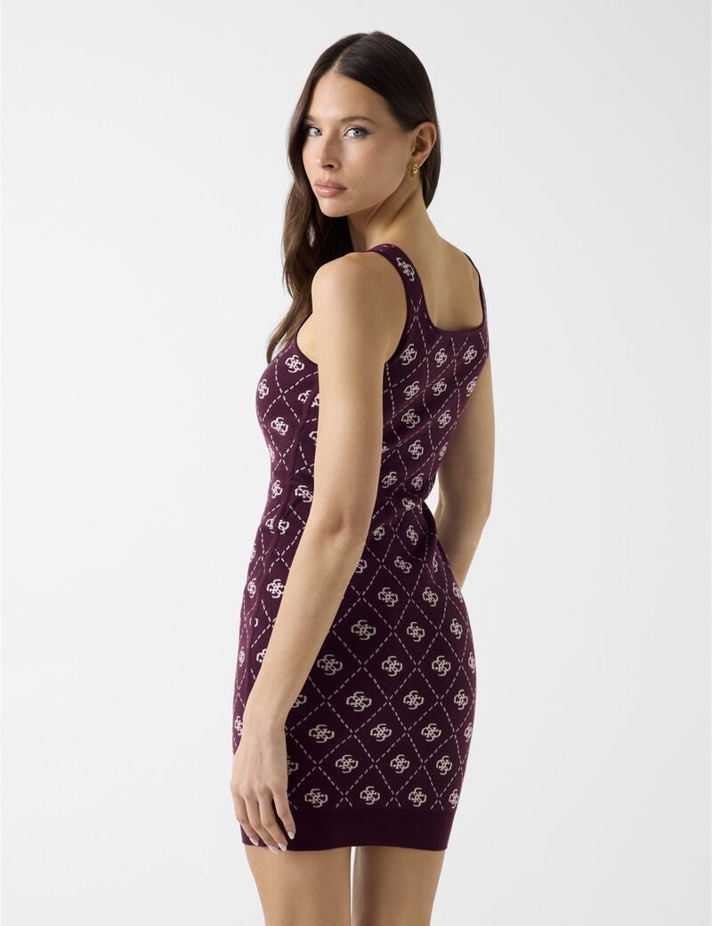 4G logo wool blend mini dress