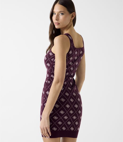 4G logo wool blend mini dress