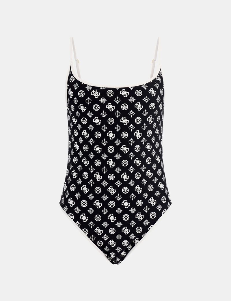 All over logo one-piece swimsuit