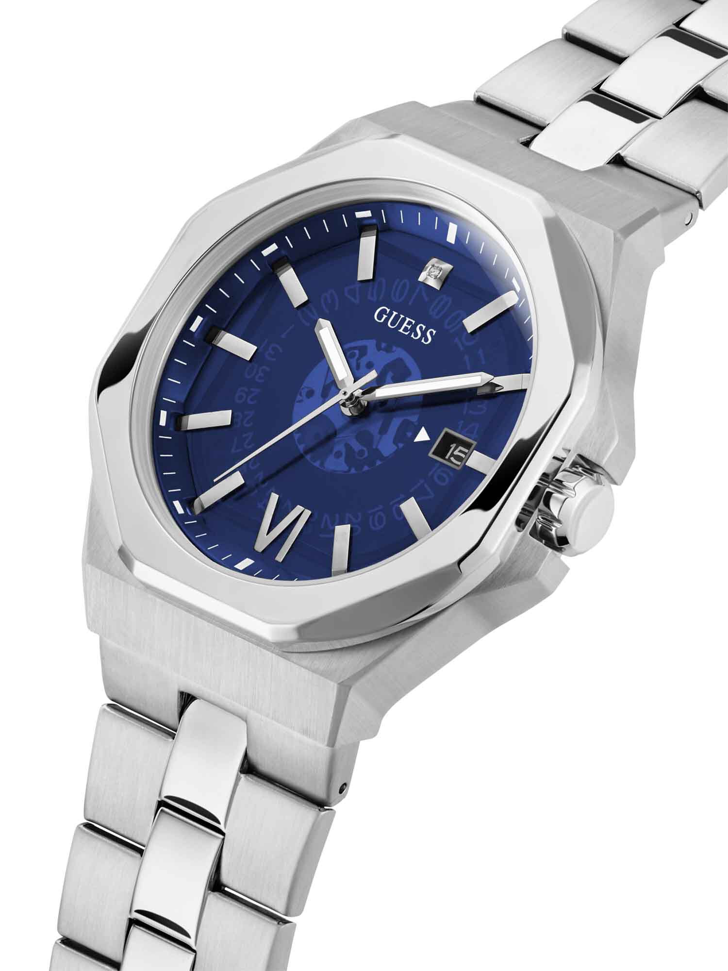 Guess watches blue dial hot sale