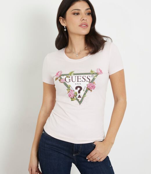 Flower Logo Stretch T-Shirt
