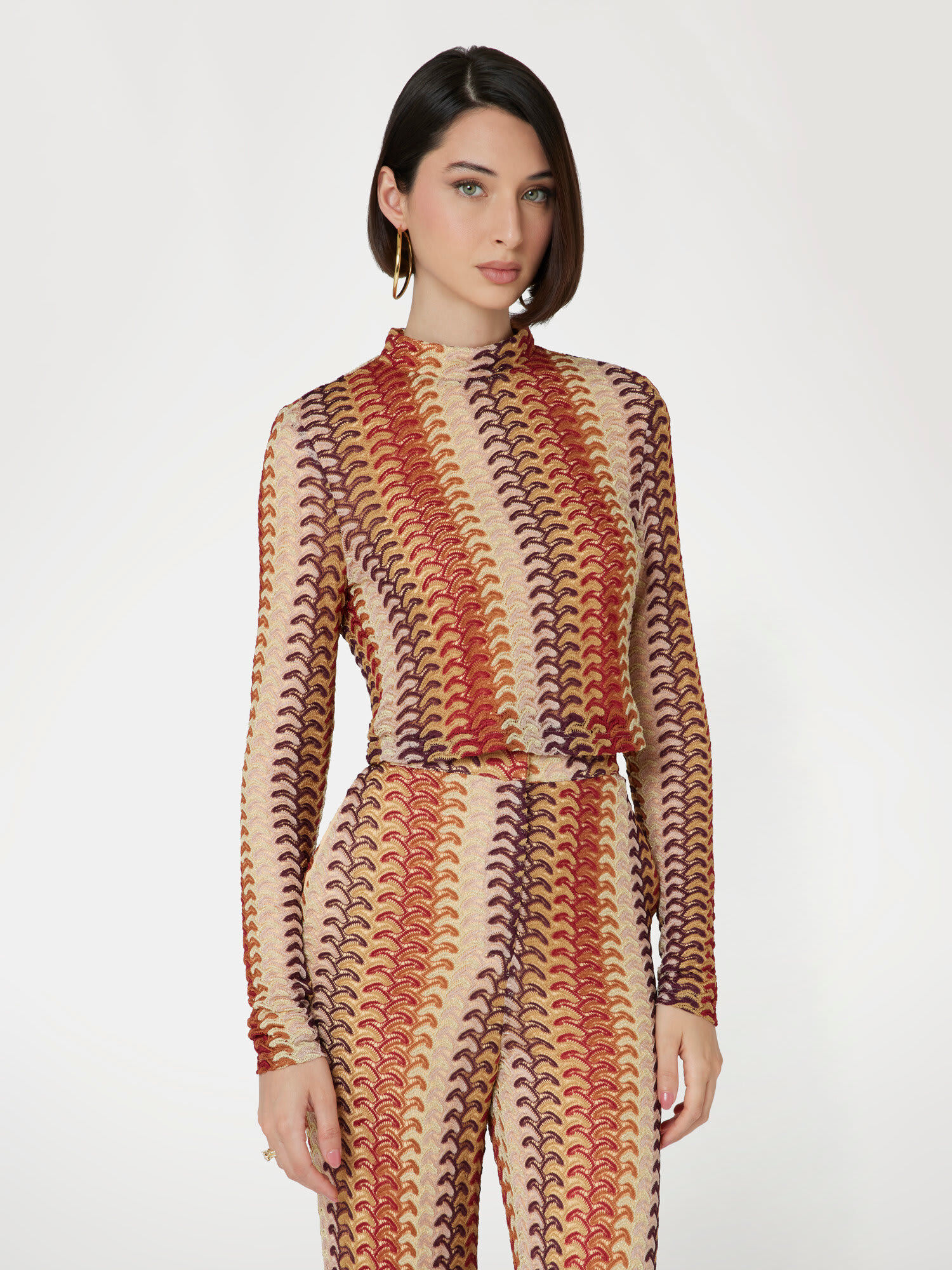 Marciano multicolor jacquard knit top