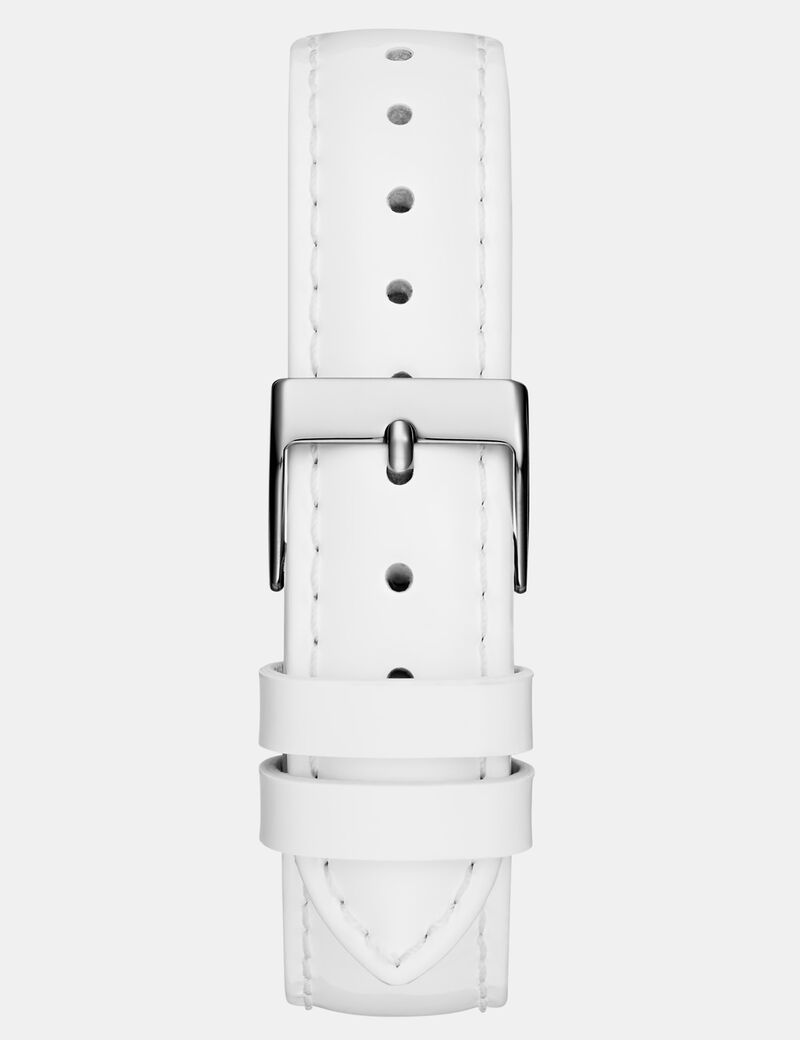 Ladies White Silver Tone Analog Watch