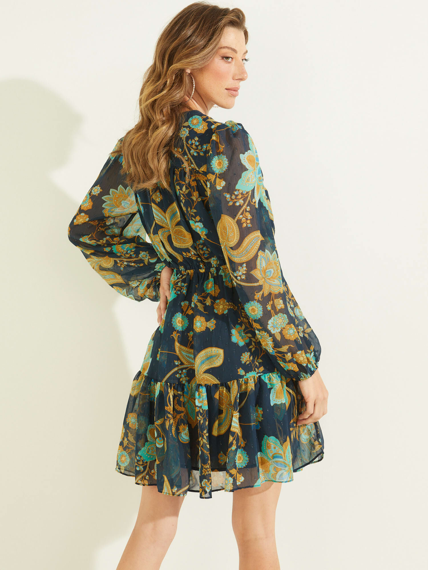 Shop GUESS Online Multi Colour Midi Dress