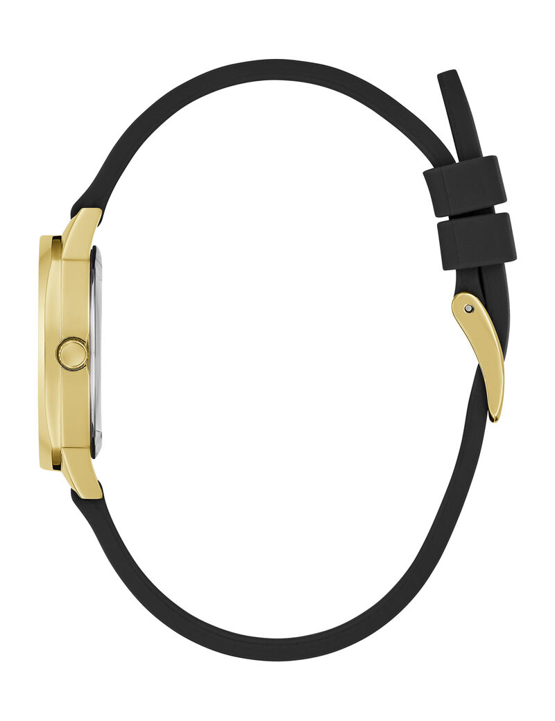 Ladies Black Gold Tone Analog Watch