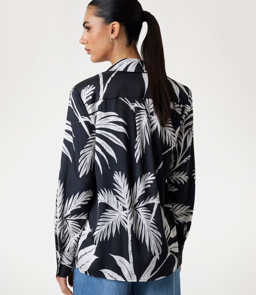Printed sateen shirt