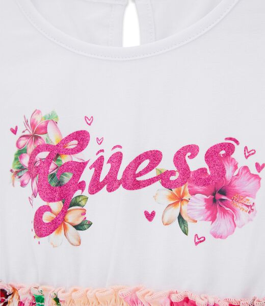 MIXED FABRIC SS DRESS